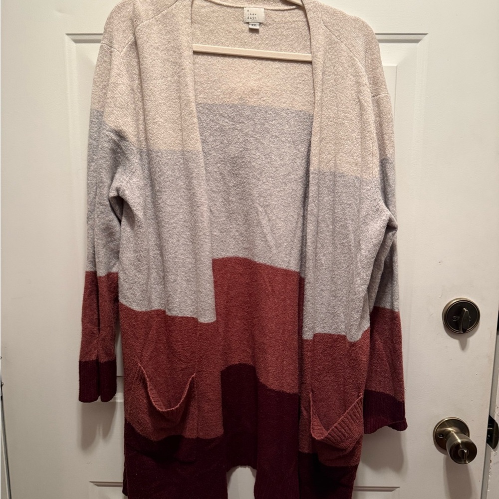Target A New Day- Colorblock Open Front Cardigan